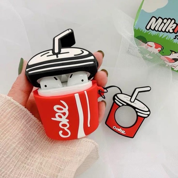 NEW Cartoon Airpods Silicone Case W/Ring Strap - Picture 2 of 7